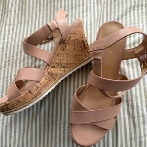 Stylish Tan Wedge Sandals